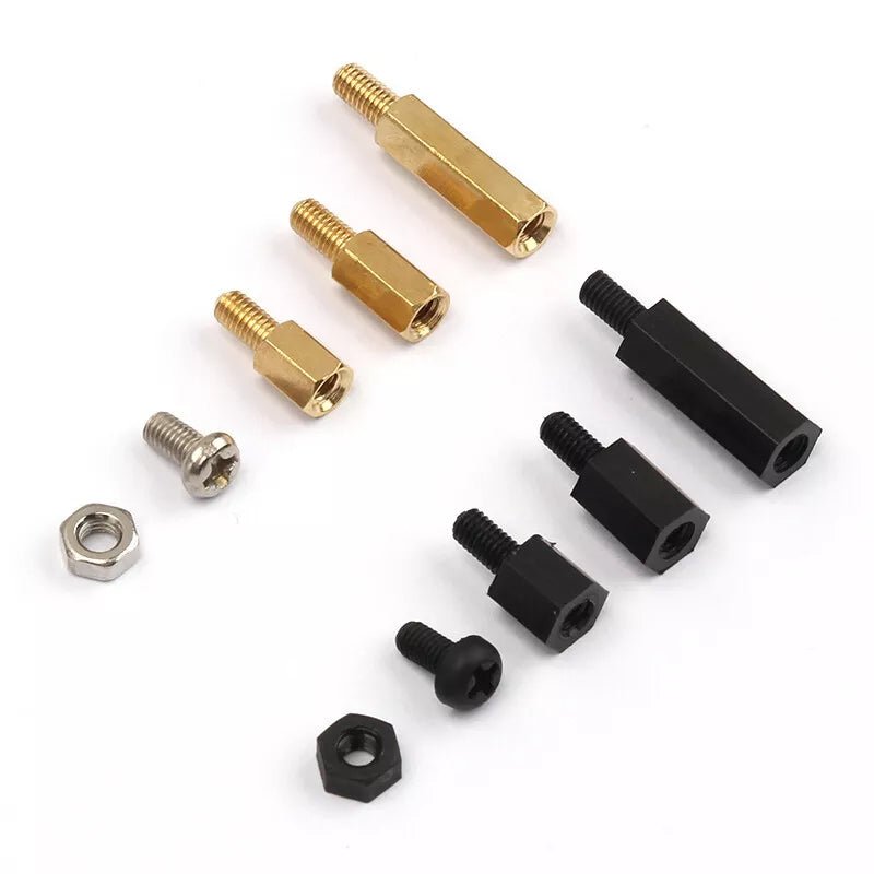 360pcs M3 Nylon Brass Hex Spacer Standoff Mount Fixing | PCB | Screw Nut | Bolts - HomeDIYer