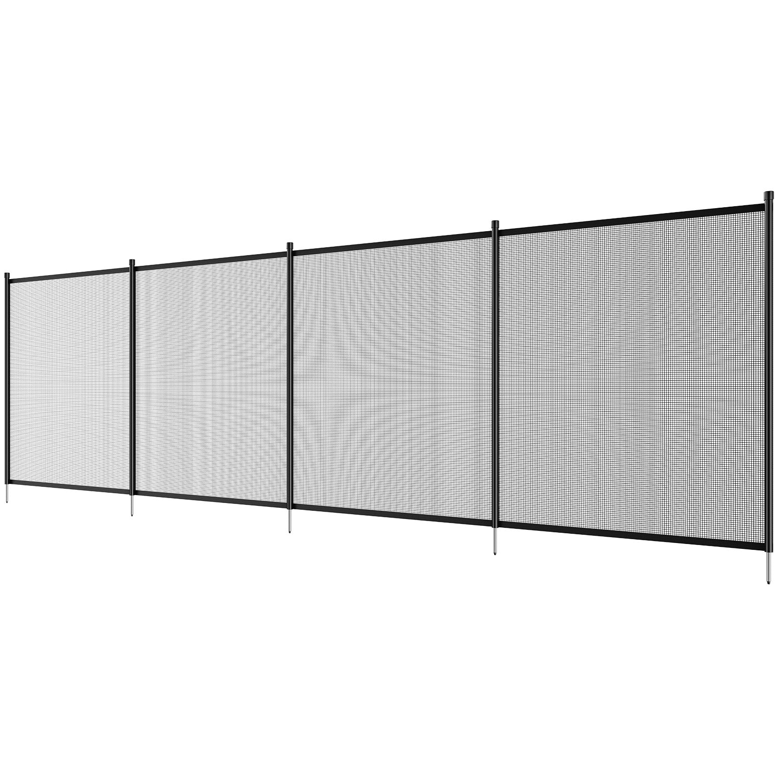 Pool Fence, 4 x 12 FT Pool Fences for Inground Pools, Removable Child Safety Pool Fencing, Easy DIY Installation Swimming Pool Fence, 340gms Teslin PVC Pool Fence Mesh Protects Kids and Pets