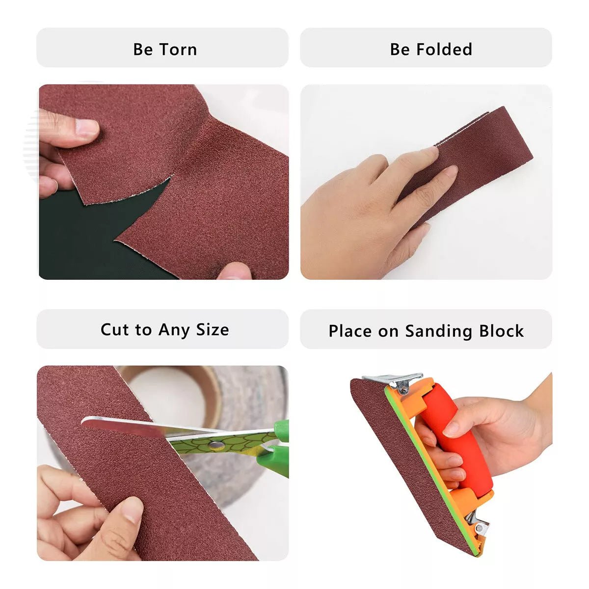 5m Aluminium Oxide Sandpaper Roll 240Grit APolishing Sandpaper Grinding Abrasive - HomeDIYer
