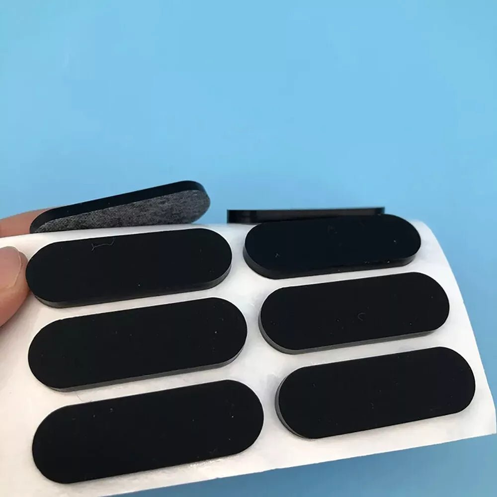 10Pcs Anti - slip Black Rubber Feet Oval Silicone Self Adhesive Stick On Pads - HomeDIYer