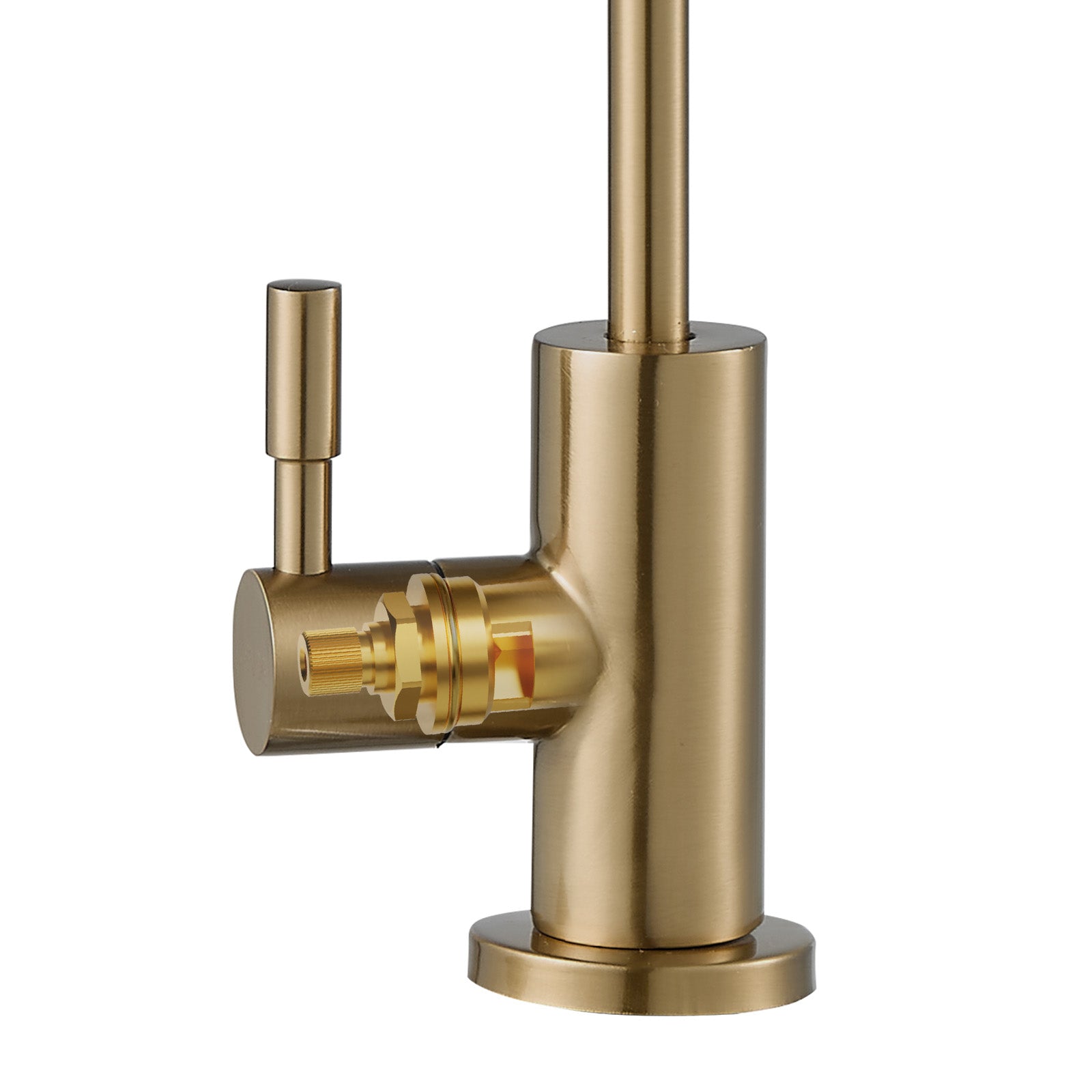 Stainless Steel Faucet, Lead-Free Water Purifier Faucet, Filter Water Faucets With Solid Brass Valve, Anti-Rust & Durability Ro Water Faucets For Kitchen, Bar Counter, Cafe Shop, Brushed Gold