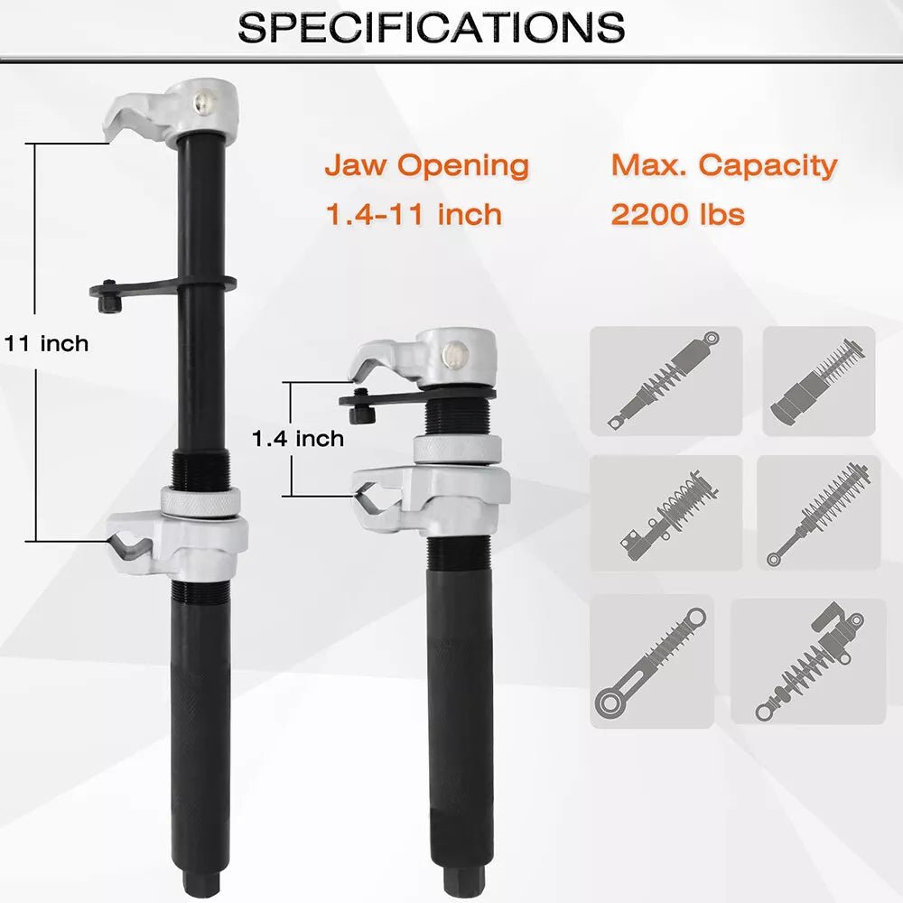 Heavy Duty Coil Spring Set Compressor Strut Suspension Clamp With Safety Bracket - HomeDIYer