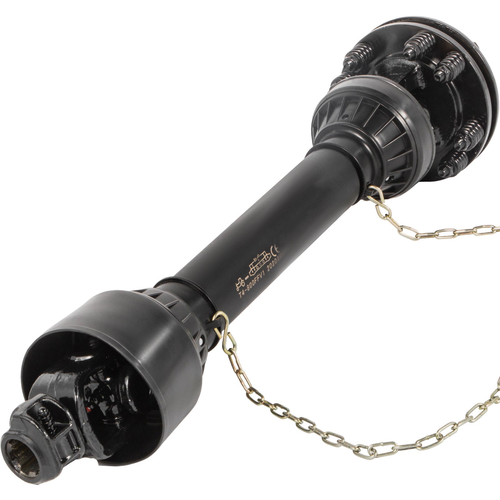PTO Shaft, 1-3/8" PTO Drive Shaft, 6 Spline Both Ends PTO Driveline Shaft, Series 5 Tractor PTO Shaft, 43"-57" Brush Hog PTO Shaft, Black PTO Shaft w/Slip Clutch for Bush Hog/Finish Mower