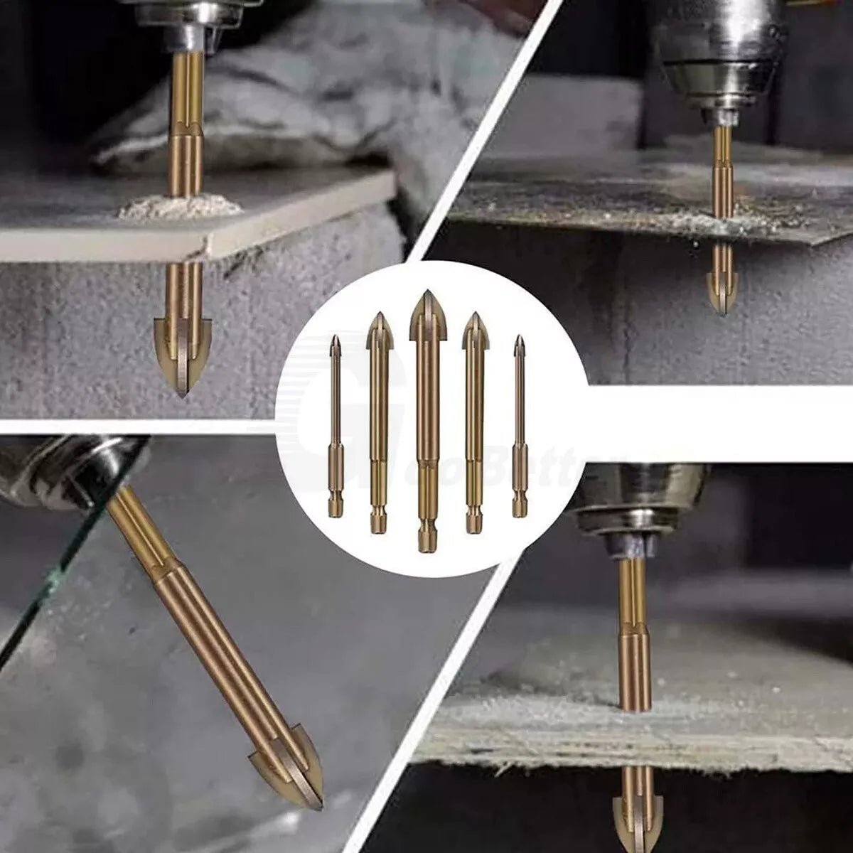 5 Efficient Universal Drilling Tool Cross Alloy Ceramic Triangle Drill Set 3 - 8mm - HomeDIYer