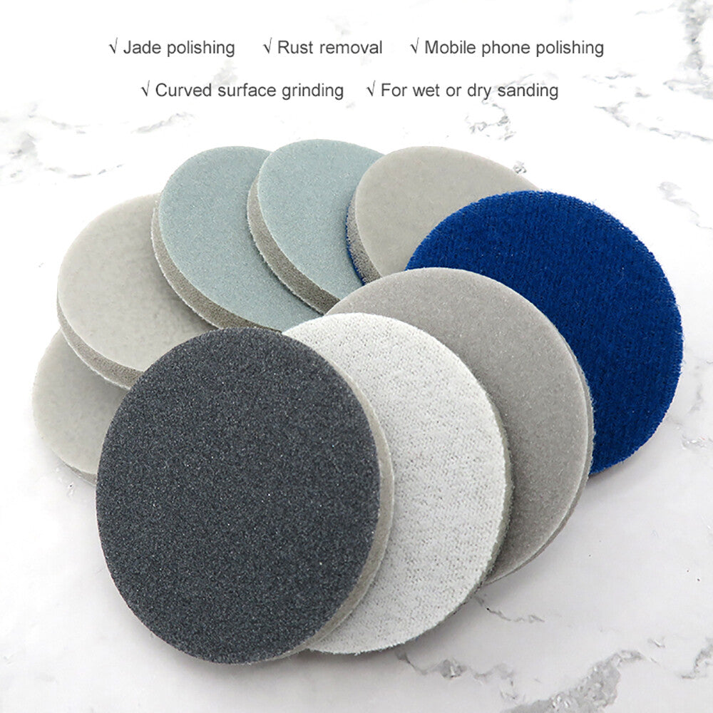 2 Inch(50mm)Hook & Loop Sponge Sandpaper Wet and Dry Sanding Discs 300-3000 Grit