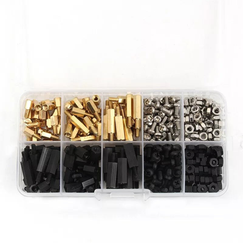 360pcs M3 Nylon Brass Hex Spacer Standoff Mount Fixing | PCB | Screw Nut | Bolts - HomeDIYer