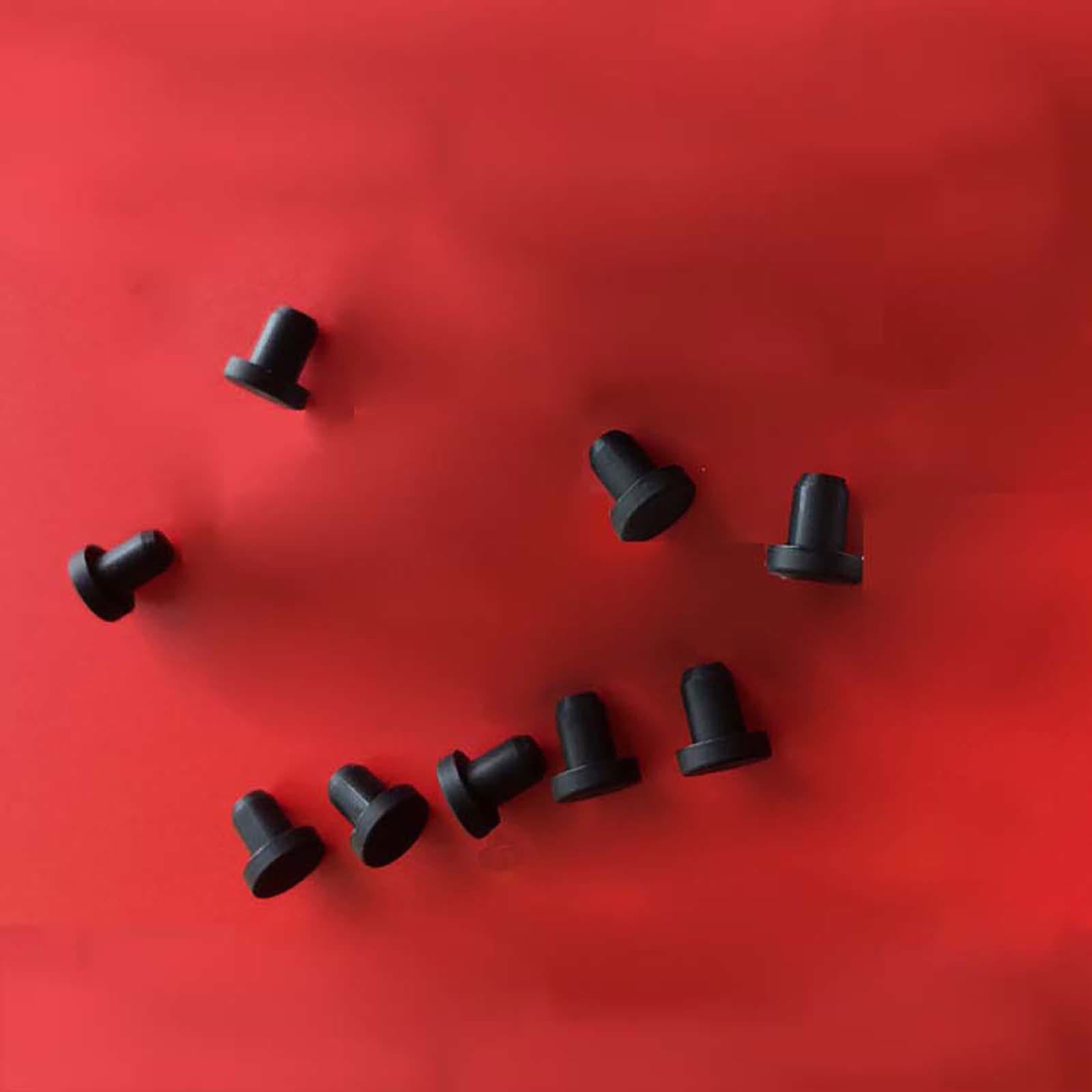 Solid Hole Silicone Plugs Blanking End Cap Tube Inserts Plug Bung Black 5 ~ 15mm