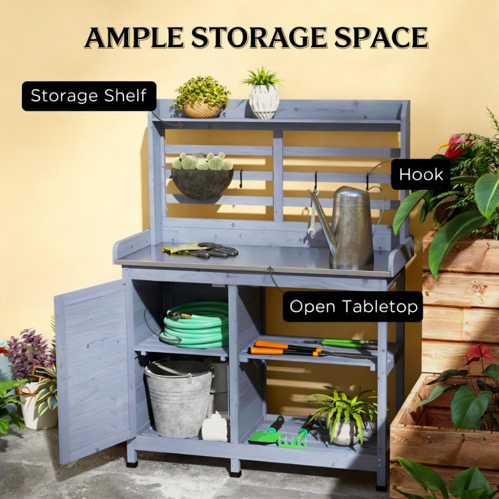 Easy to Clean Wooden Potting Bench
