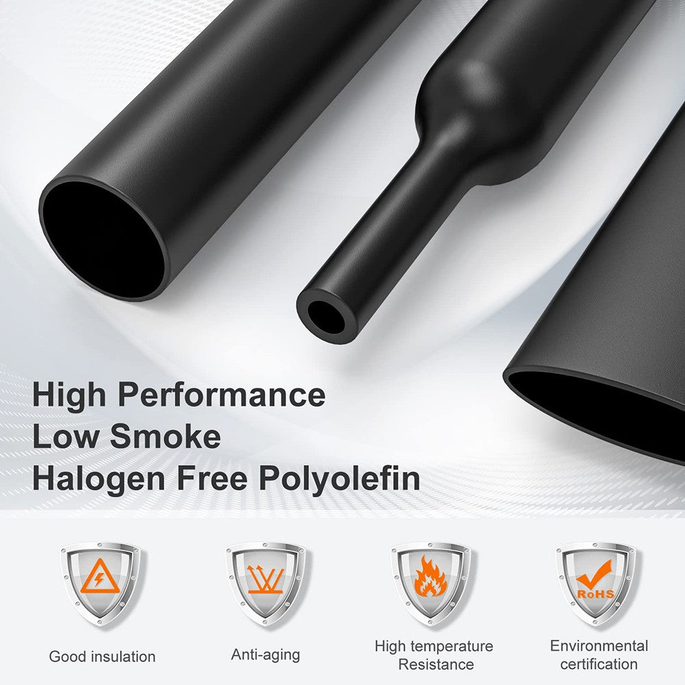 7.9mm Heat Shrink Tubing 3:1 Ratio — Waterproof Electrical Cable Sleeving
