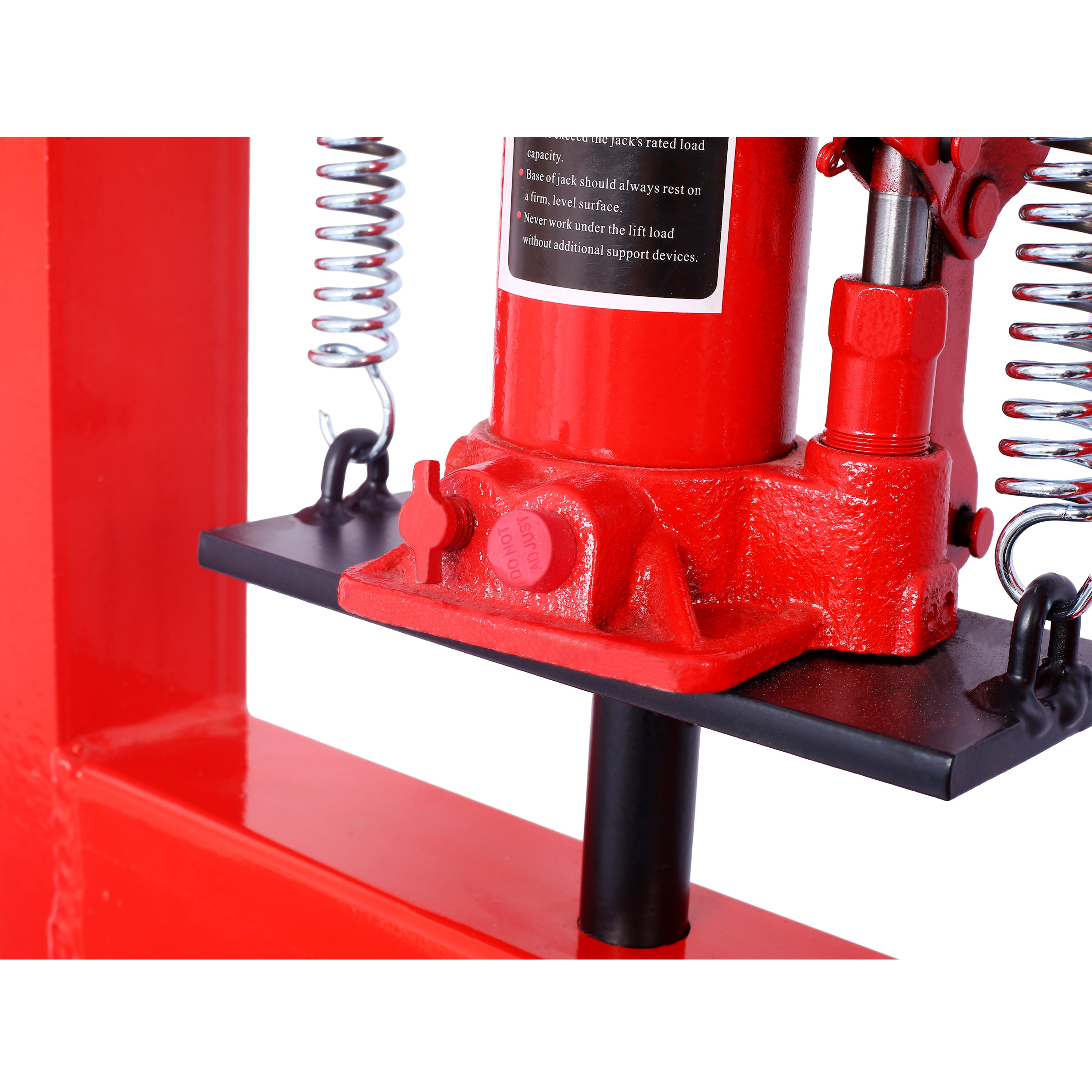 Hydraulic 6 Ton H-Frame Garage Floor Adjustable Shop Press with Plates, 6T, black