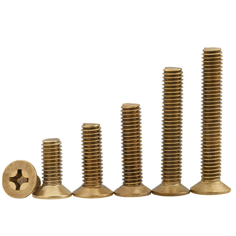M3 Brass Phillips Countersunk Screws – Fully Threaded Flat Head, 5–25mm Lengths (Bulk Pack)