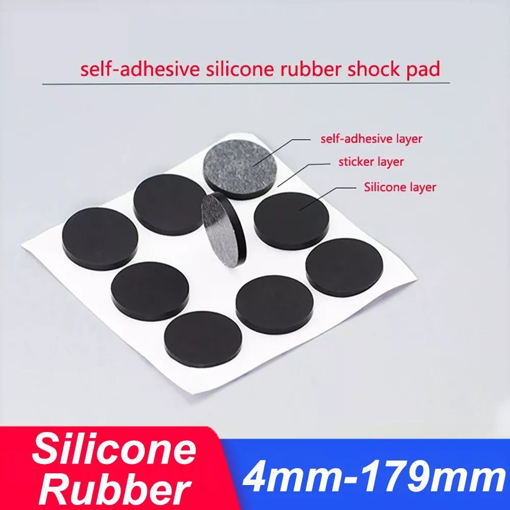 Black Rubber Feet Small&Large Silicone Selfadhesicve Stick On Pads Various Sizes - HomeDIYer
