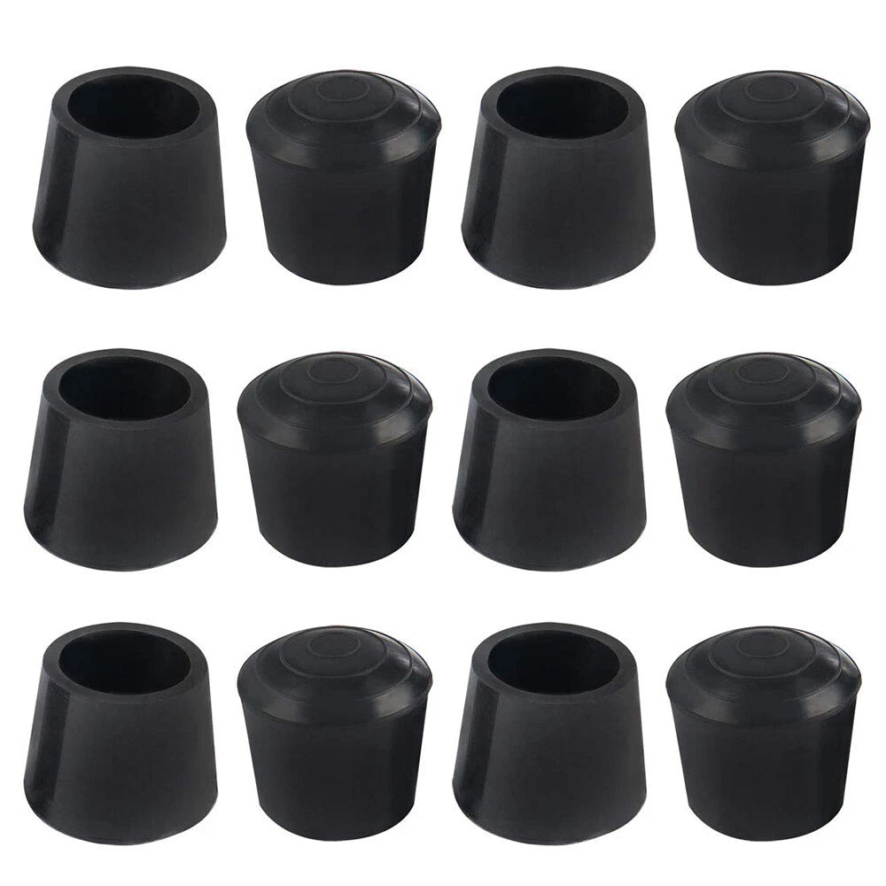 Rubber Chair Ferrules AntiScratch Floor Protector Table Feet Leg Cap End Black - HomeDIYer