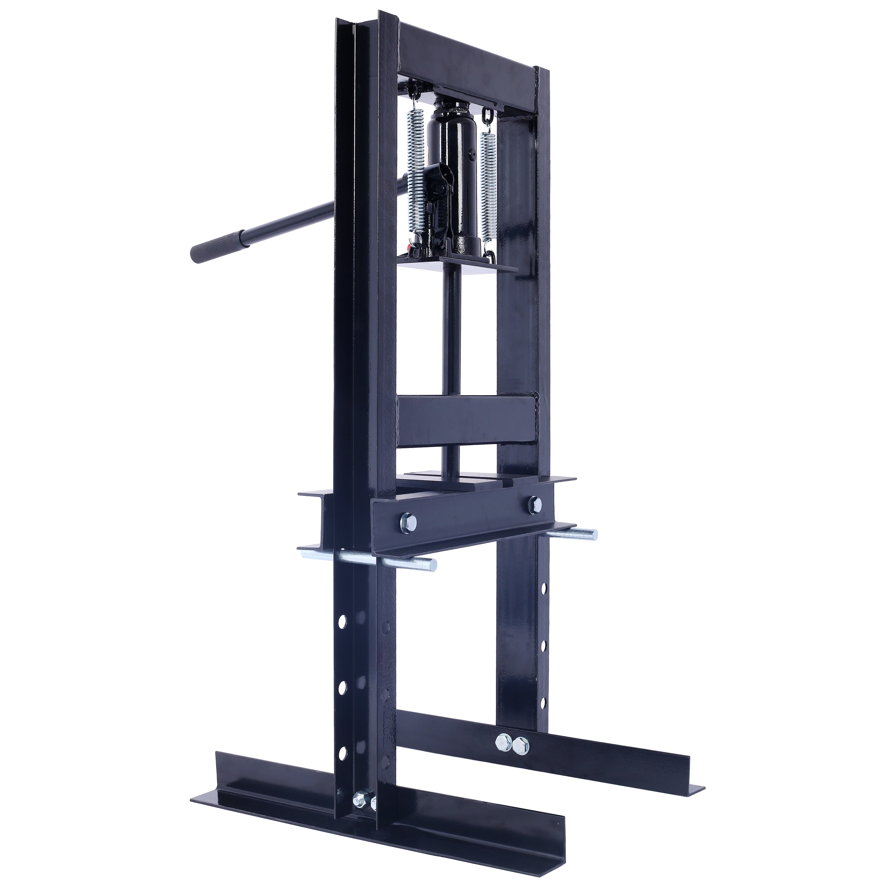 Hydraulic 6 Ton H-Frame Garage Floor Adjustable Shop Press with Plates, 6T, black