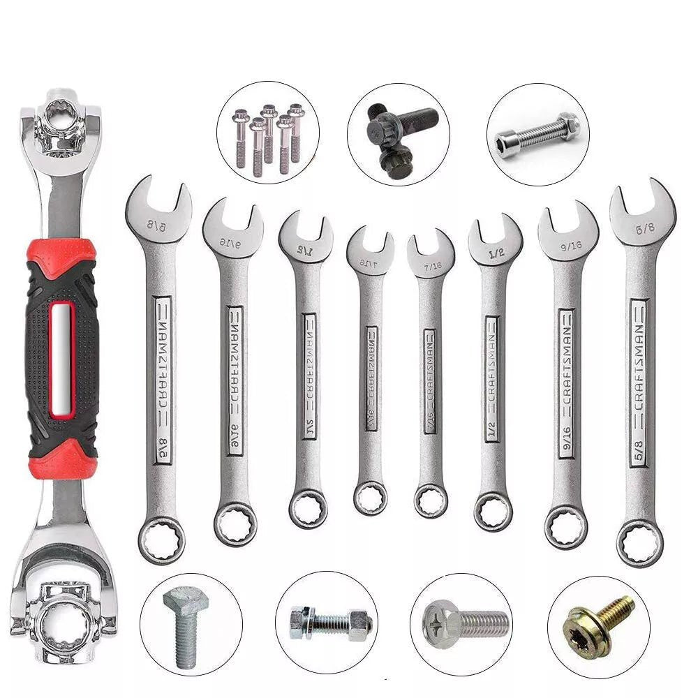 52 in 1 Universal Wrench Multi - Function Socket Tiger Spanners Adjustable Tools | HomeDIYer - HomeDIYer