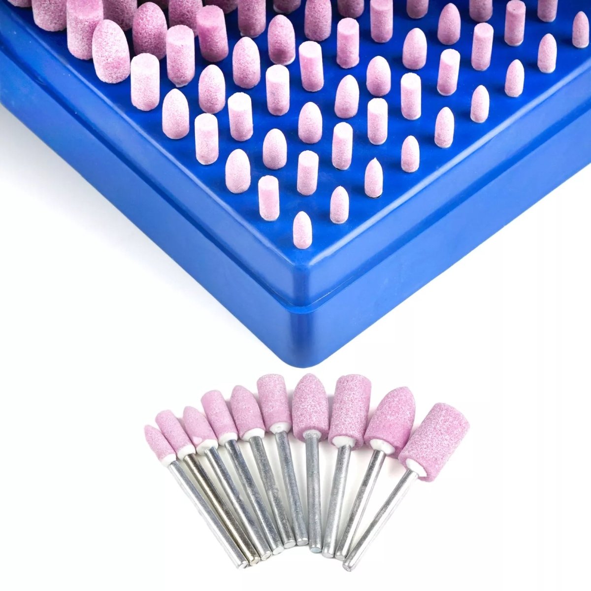 100x Rotary Mounted Abrasive Grinding Stone Point Wheel Bits Set For Dremel Tool - HomeDIYer