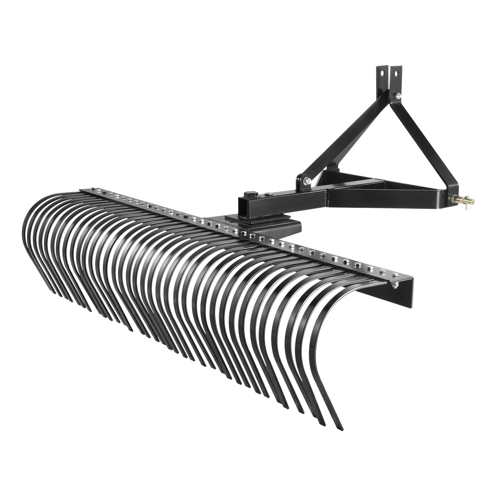 Tow Behind Dethatcher, 72-inch Tow Dethatcher with 36 Steel Tines, 3-Point Lawn Dethatcher Rake with Attachments for Tractor, Landscape Rake for Garden, Farm, Grass
