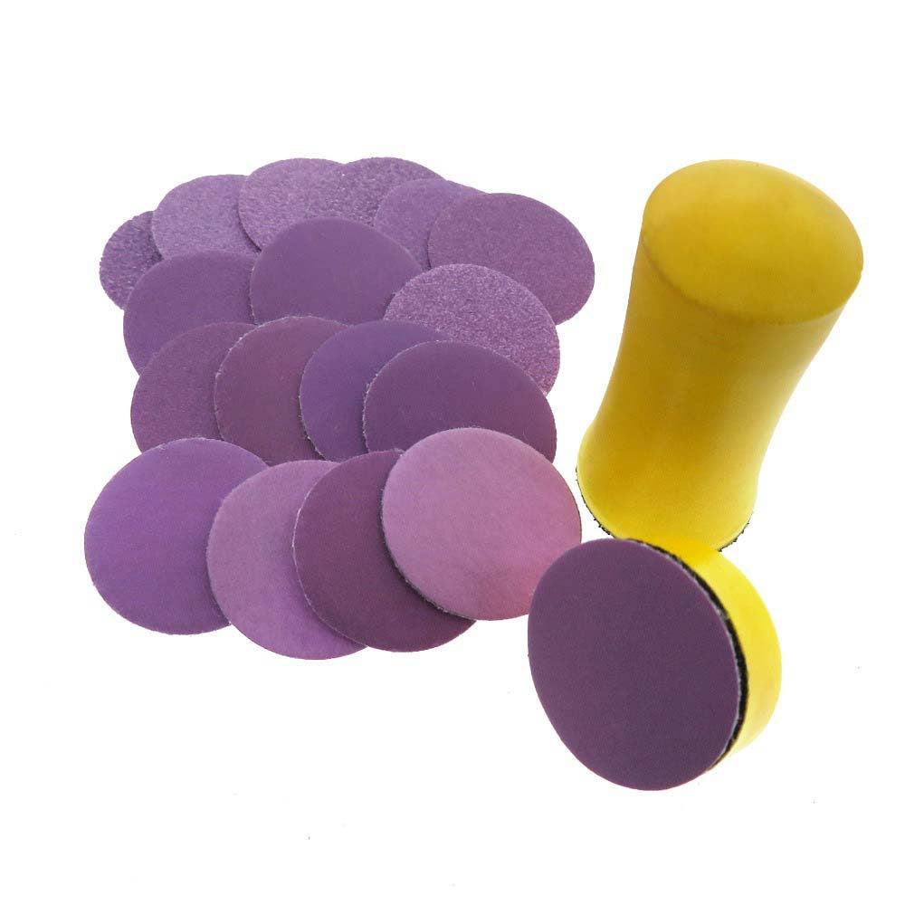 25mm Wet And Dry Sanding Discs 1 Inch Sandpaper Hook And Loop Pads Grit 60-10000