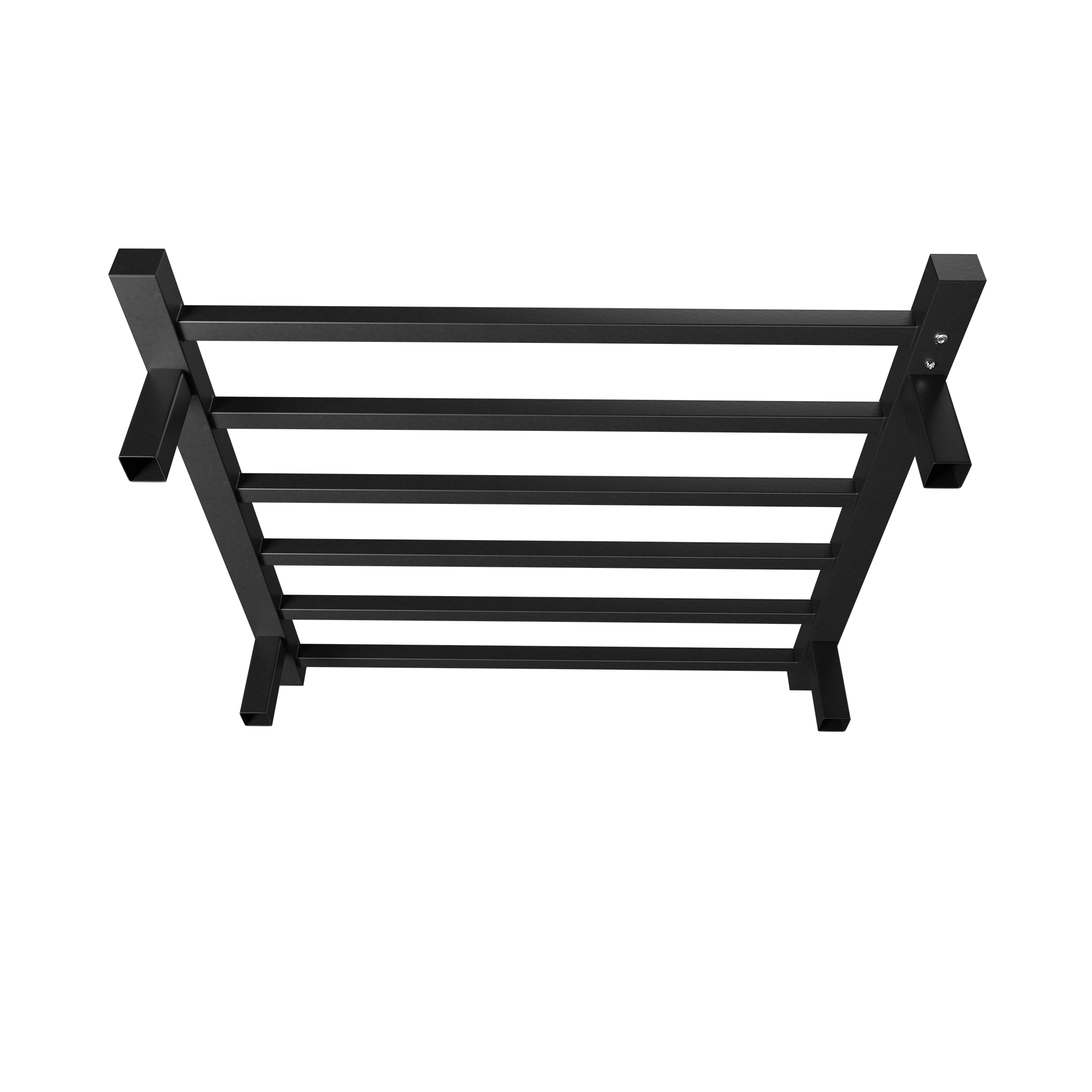 6-Bar Electric Heated Towel Warmer – Plug-in Wall Mount Towel Rack with Timer, Matt Black