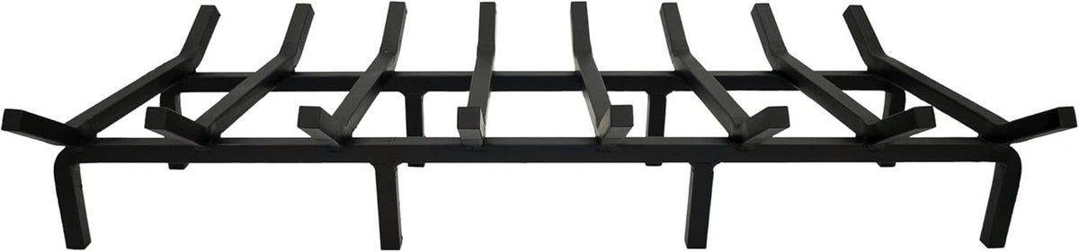 Fireplace Grate 33" Heavy Duty 3/4" Square Bar Steel Log Holder Indoor Outdoor