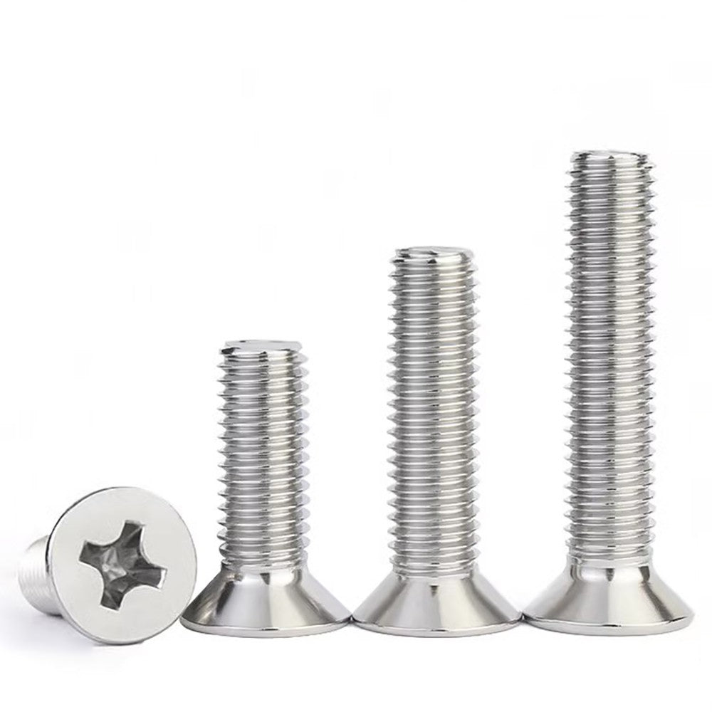 M2 to M8 A4 316 Stainless Steel Phillips Countersunk Screws DIN 965 Marine Grade