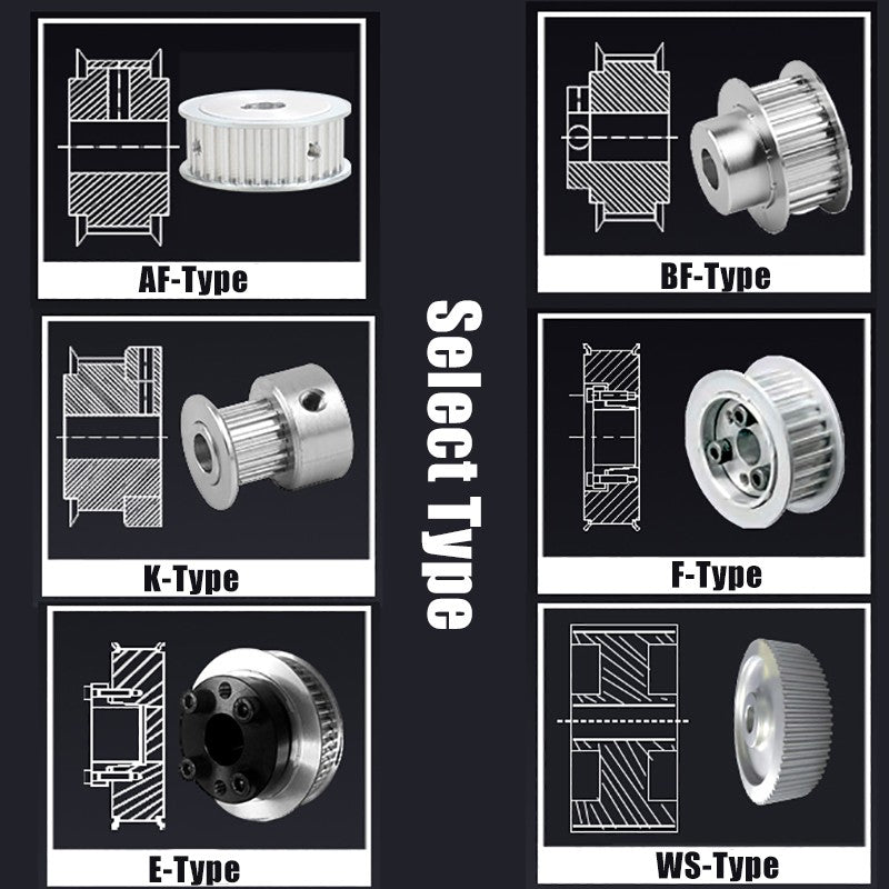 HTD3M Timing Pulley 40-65 Teeth Synchronous Wheel 15mm Belt Width 5mm-25mm Bore