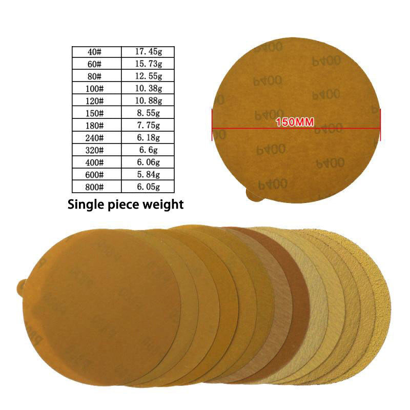 150mm 6" Sanding Discs Self Adhesive Sandpaper 40 80 100 120 150 180 - 800 Grit
