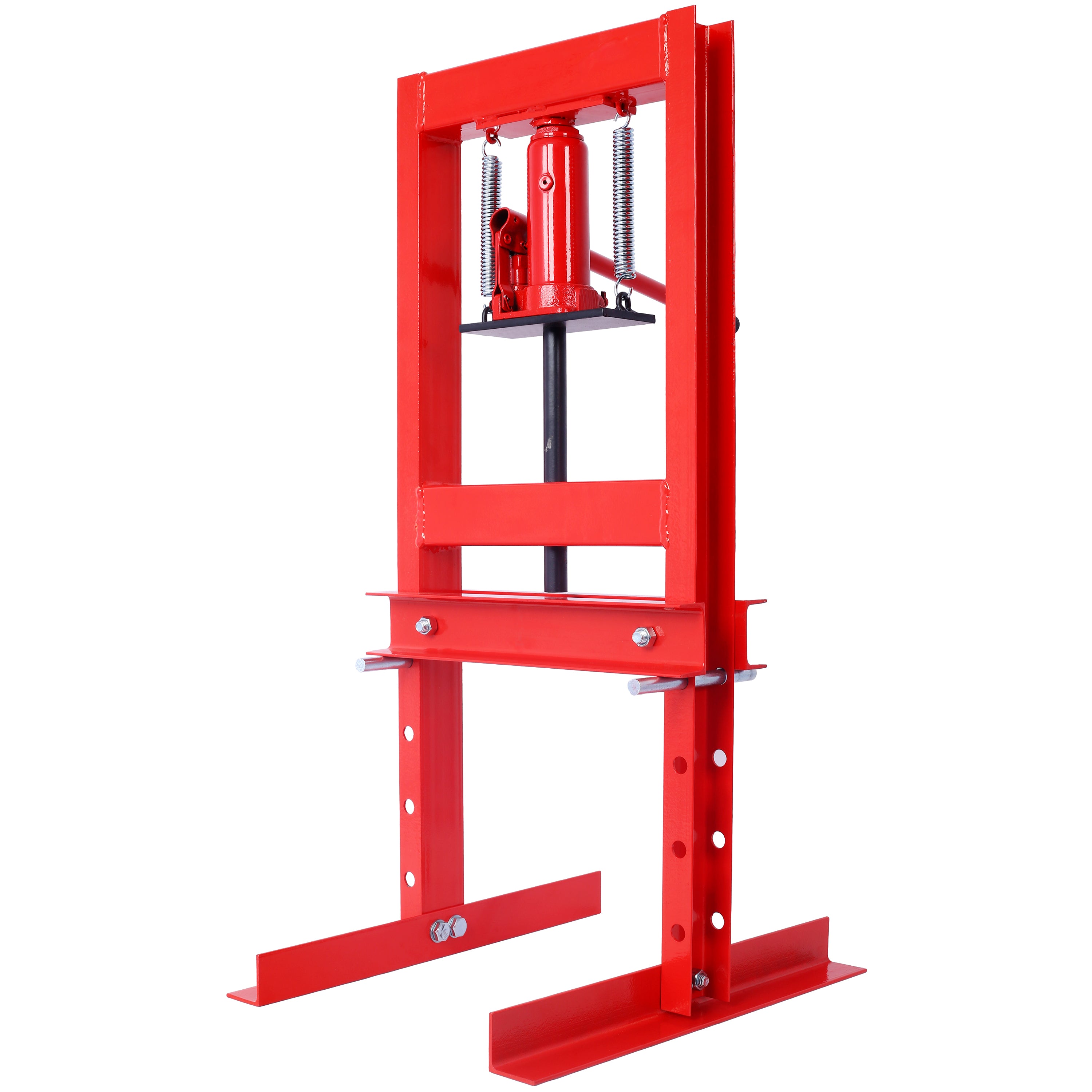 Hydraulic 6 Ton H-Frame Garage Floor Adjustable Shop Press with Plates, 6T, black