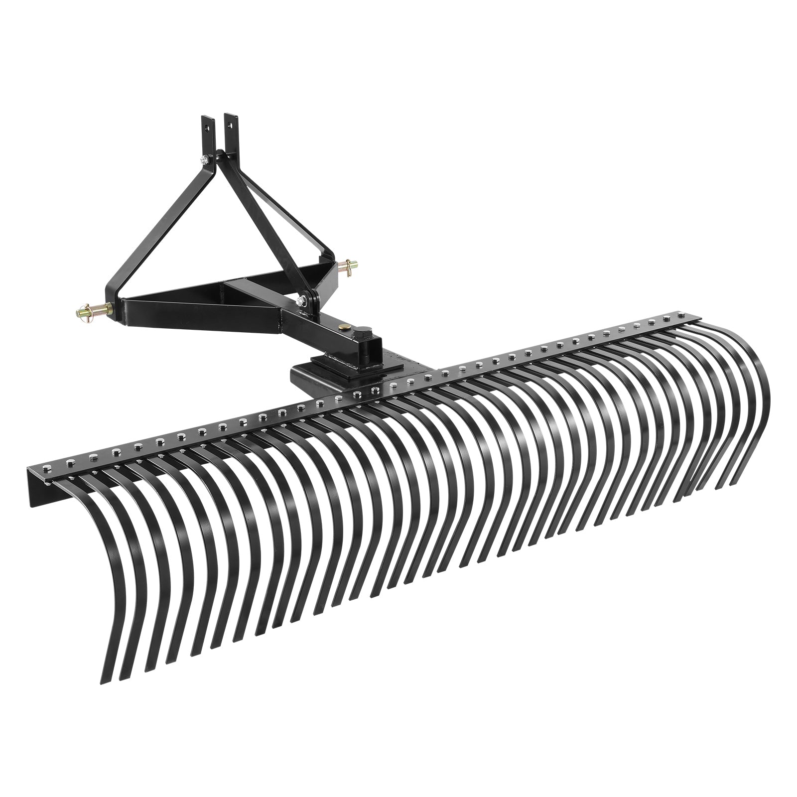 Tow Behind Dethatcher, 72-inch Tow Dethatcher with 36 Steel Tines, 3-Point Lawn Dethatcher Rake with Attachments for Tractor, Landscape Rake for Garden, Farm, Grass