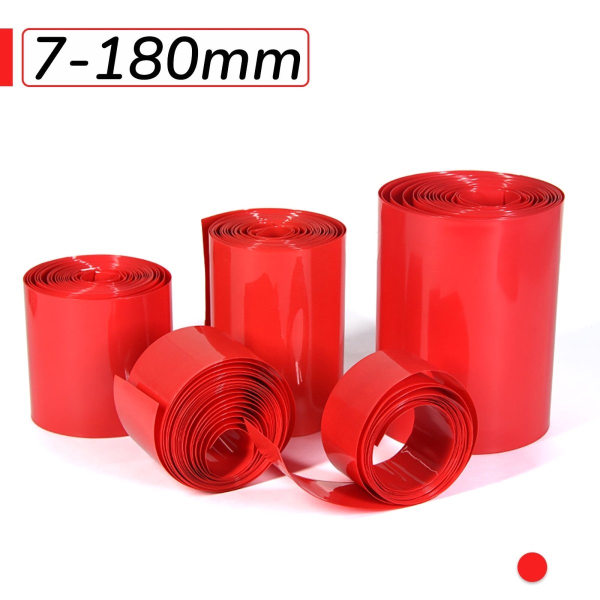 Red PVC Heat Shrink Tubing for RC Battery Packs — 7mm to 180mm, LiPo NiMH NiCd - HomeDIYer