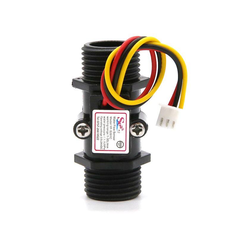 Black & Transparent YF - S201c Water Fiow Sensor DC3.5 24V - HomeDIYer