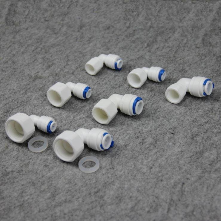 Water Purifier Fittings Female Quick Coupling Female Quick Elbow Fitting,PP - HomeDIYer