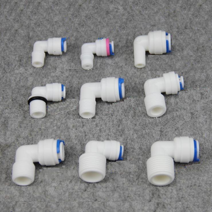 Water Purifier Fittings Male Quick Coupling Male Quick Elbow Fitting,PP - HomeDIYer