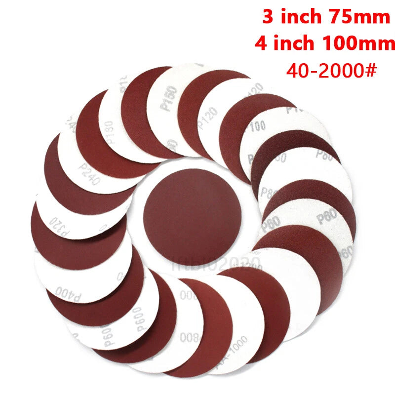3" 4" Sanding Discs Pads Sandpaper Orbital Hook and Loop Grit 40#-2000#