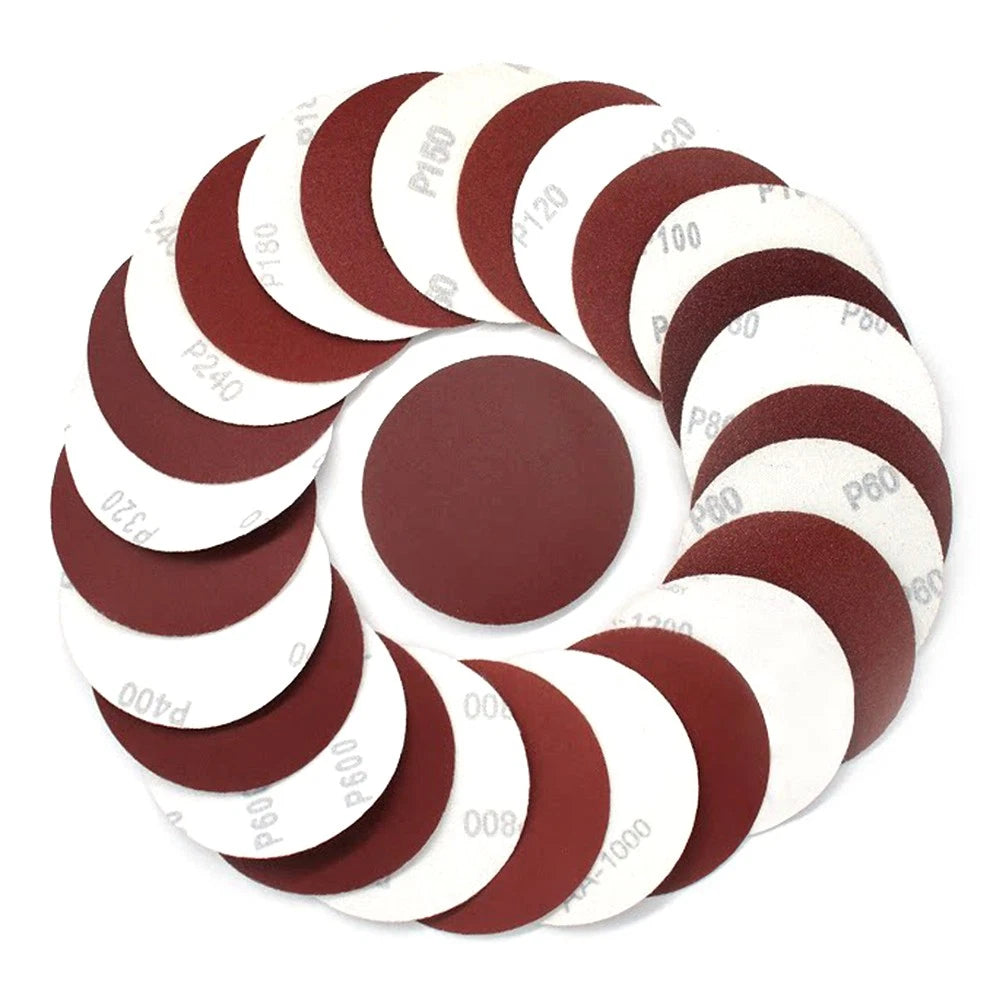 1" to 7" Inch Dry Sanding Discs Pads Hook & Loop Sandpaper Pads 40-2000 Grit