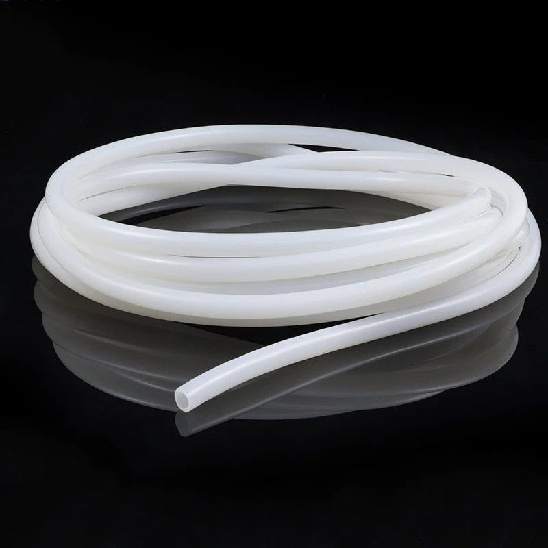 Silicone Tubing — Food Grade Silicone Rubber Hose, White & Clear, 5m Rolls