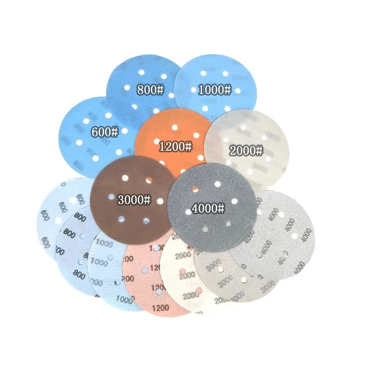 6" 150mm Wet and Dry Sanding Discs Film Sandpaper Hook & Loop Pads 600-5000 Grit