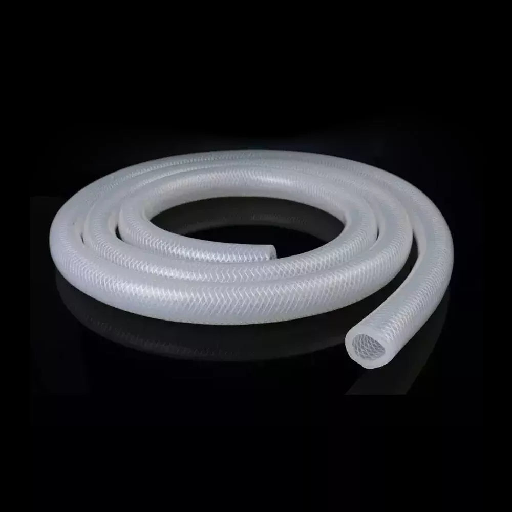 Silicone Tube Hose Pipe Clear Braided Tube Reinforced Water Liquid Oil - HomeDIYer