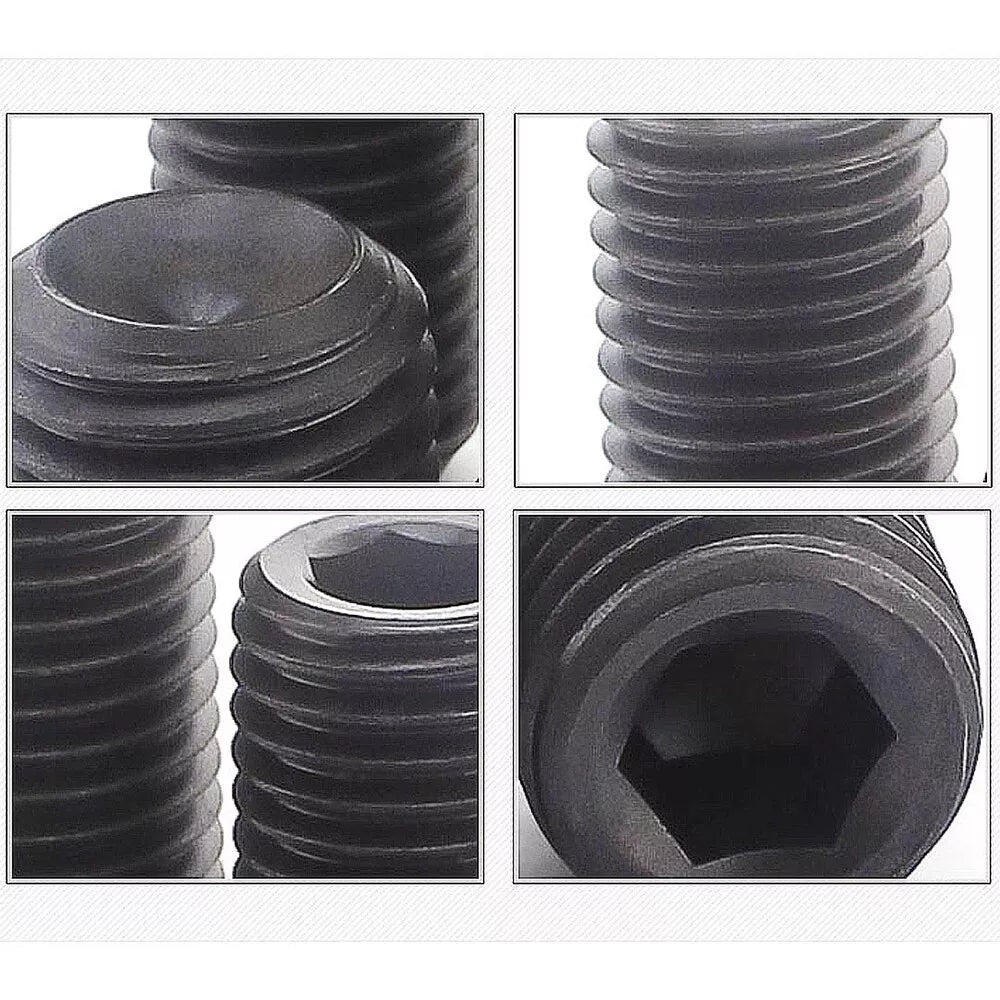 Grade 12.9 carbon steel Allen Flat end Grub Screws M3 M4 M5 M6 M8 M10 M12 M14 - HomeDIYer
