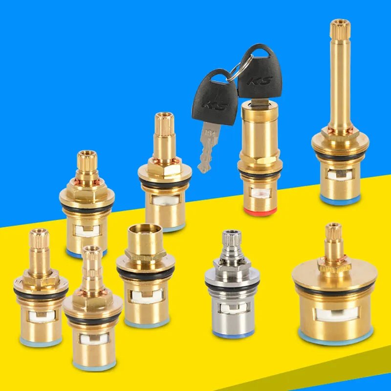 Universal Replacement Tap Valves Brass Ceramic Disc Cartridge Inner Faucet Valve - HomeDIYer