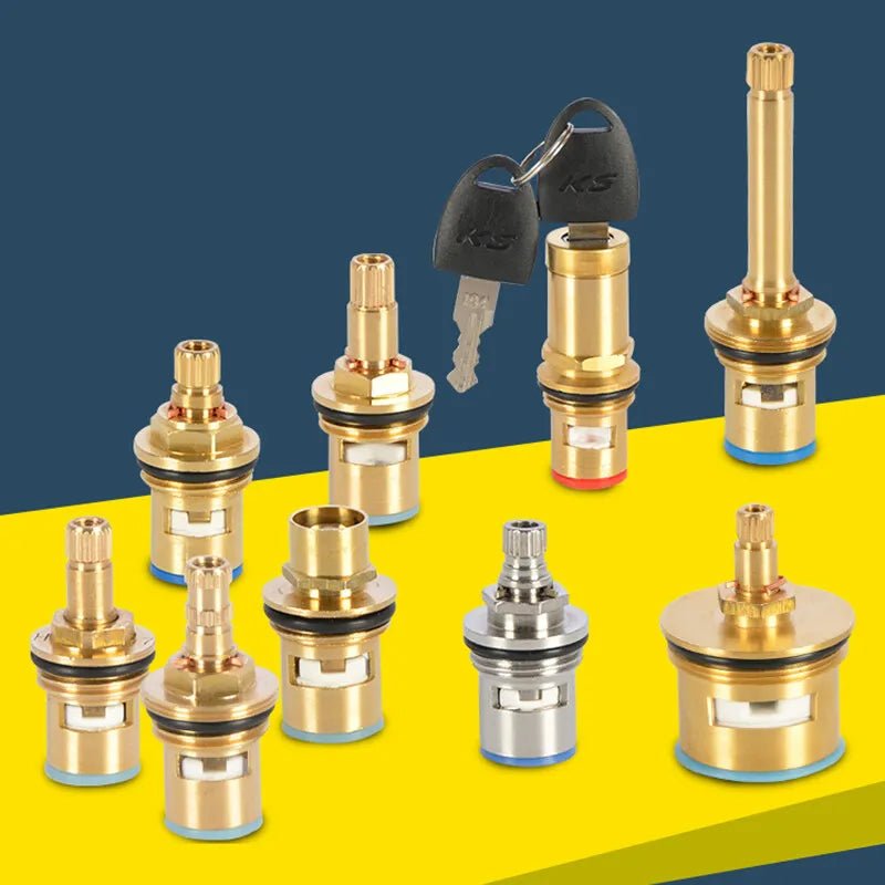 Universal Replacement Tap Valves Brass Ceramic Disc Cartridge Inner Faucet Valve - HomeDIYer