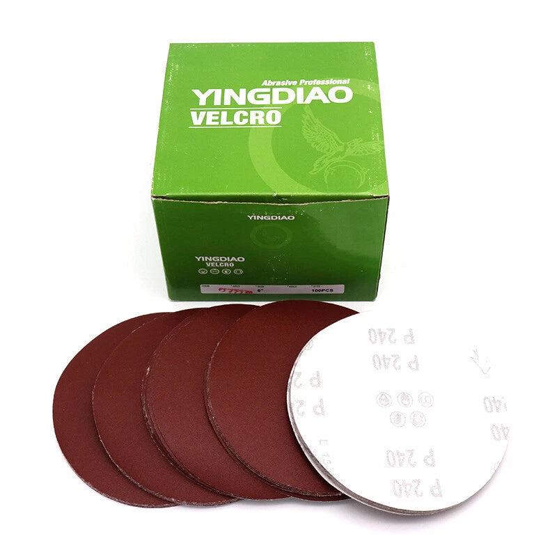 100/125/150mm Abrasive Sanding Disc Hook And Loop Sandpaper Pads 60-1000 Grit