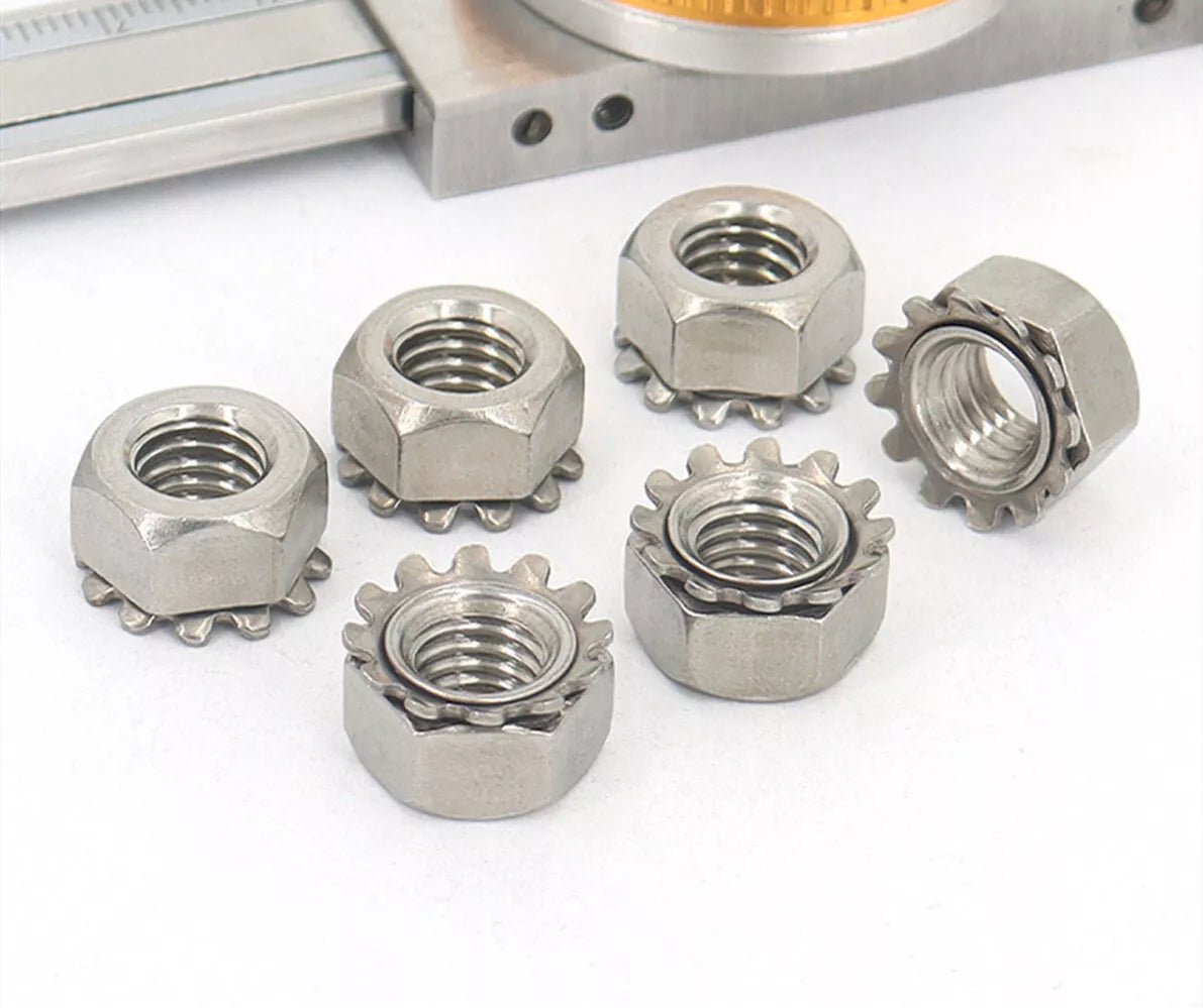 304 Stainless Steel K Lock Nuts M3 M4 M5 M6 M8(10pcs) - HomeDIYer