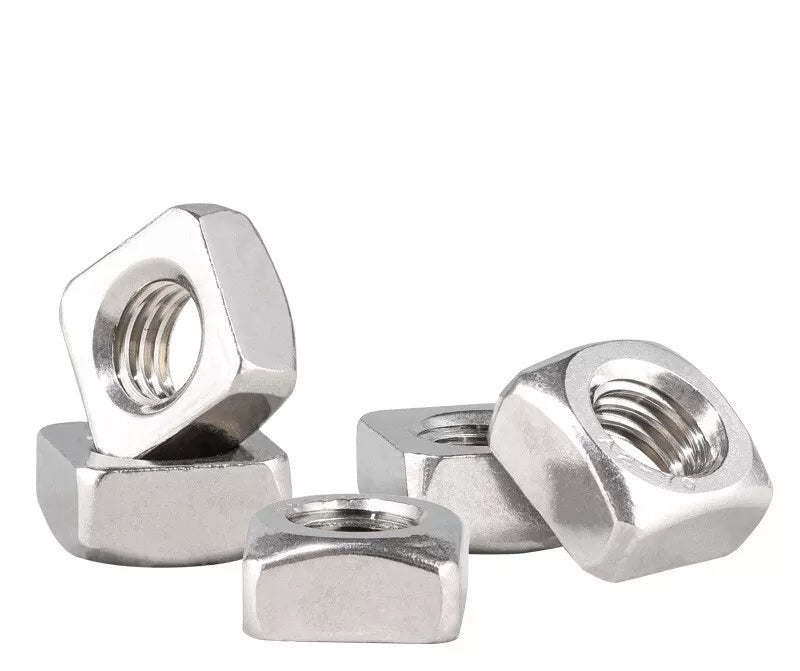 201 Stainless Steel Square Nuts M4 M5 M6 M8 M10(10pcs) - HomeDIYer