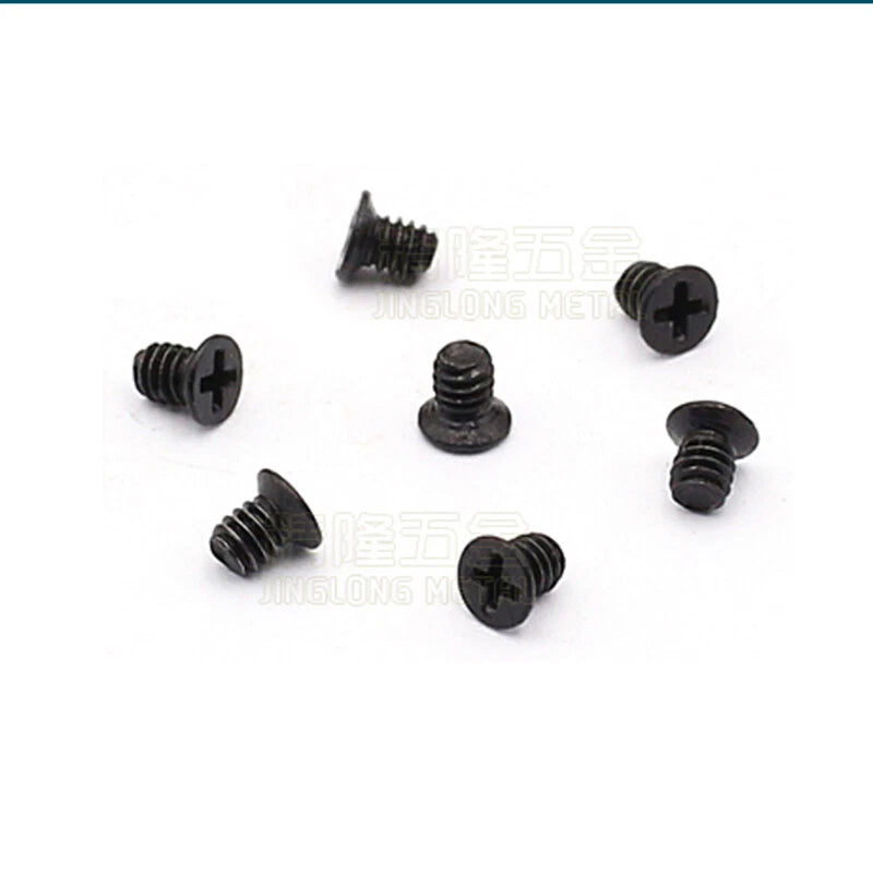 M2 M2.5 M2.6 Phillips Countersunk Head Machine Screws – Carbon Steel, 3–19mm