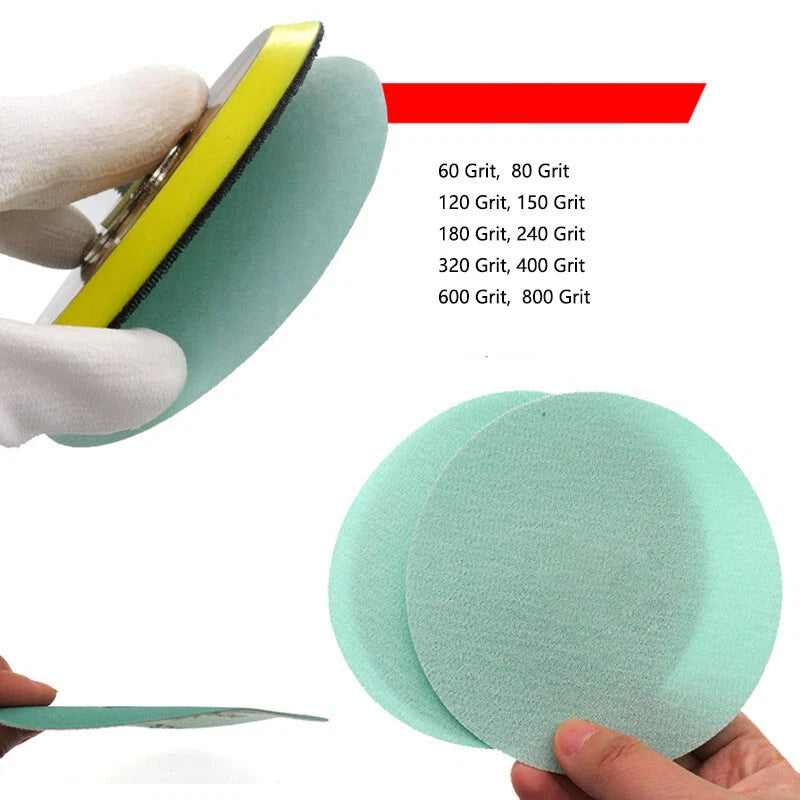 Wet & Dry Sanding discs 125mm 5inch Sandpaper Film Pads 60-2000 Grit Hook & Loop