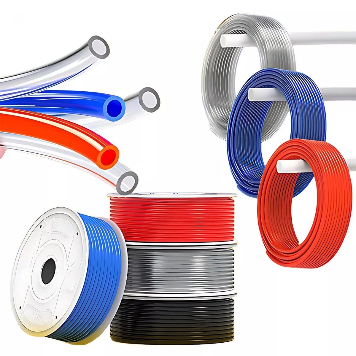 Polyurethane Flexible Tubing Pneumatic PU Pipe Tube Hose - Air Chemical Fuel Oil Length 1 m - HomeDIYer