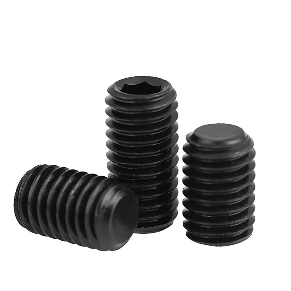 Grade 12.9 carbon steel Allen Flat end Grub Screws M3 M4 M5 M6 M8 M10 M12 M14 - HomeDIYer