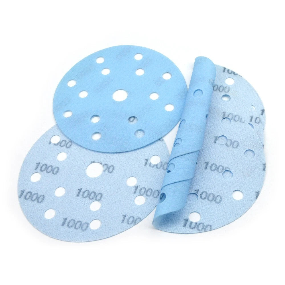 150mm 15 Hole 600~5000 Grit Wet/Dry Sanding Discs 5Inch Sandpaper Hook&Loop Pads