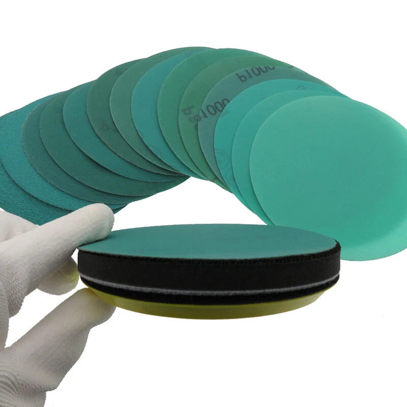 Wet & Dry Sanding discs 125mm 5inch Sandpaper Film Pads 60-2000 Grit Hook & Loop